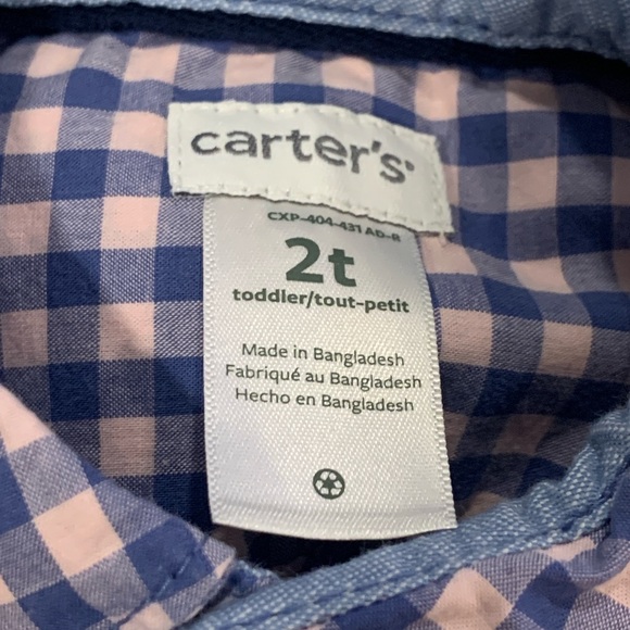 Carter's Kids Gingham Button Down Shirt / Children’s Place Jean - Picture 10 of 10